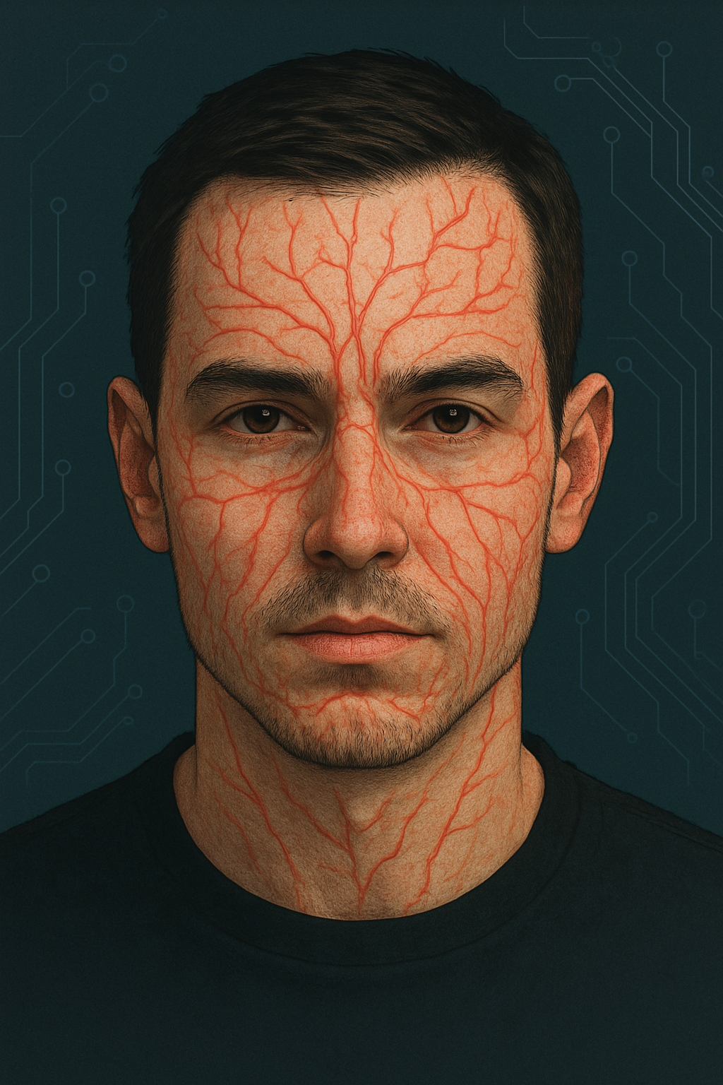 AI facial analysis visualization